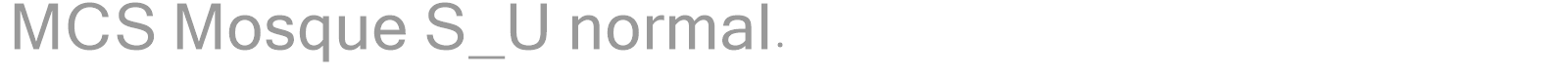 MCS Mosque S_U normal. font preview